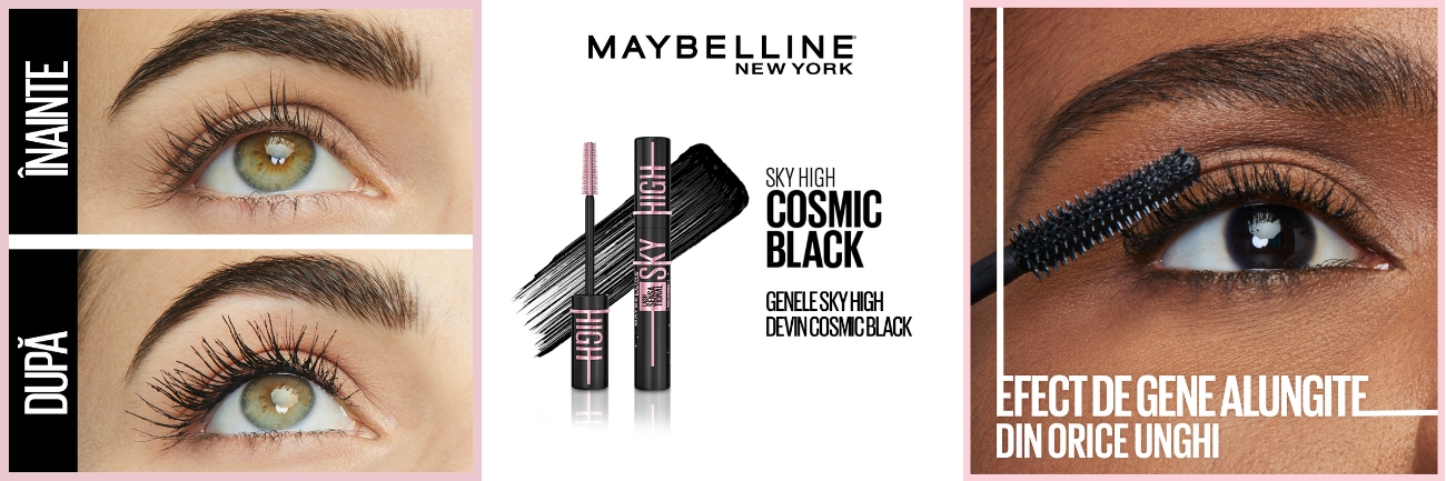 Mascara pentru volum si alungire Lash Sensational Sky High, Cosmic Black